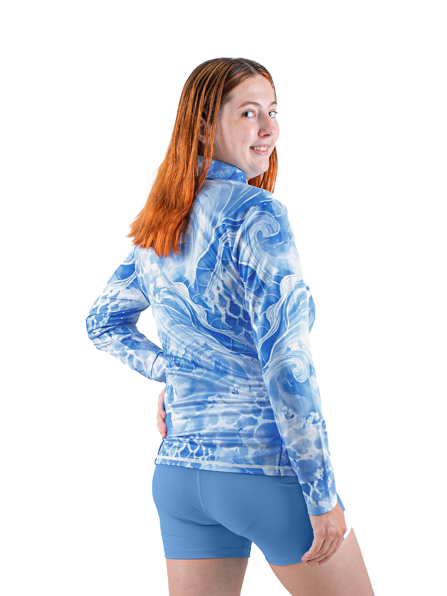 Long Sleeve Fishing Shirt - Ocean Blue