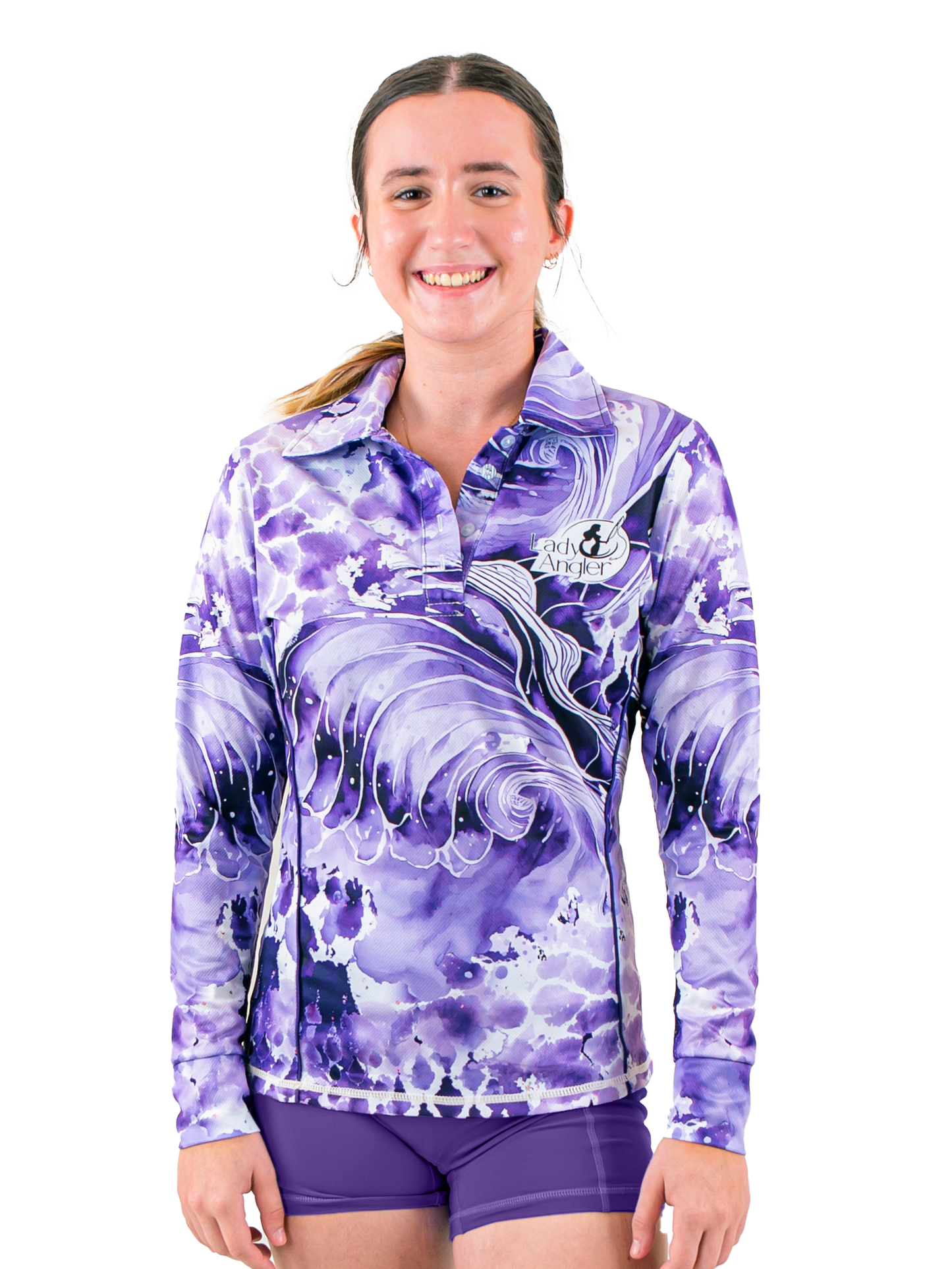 Long Sleeve Fishing Shirt - Ocean Purple
