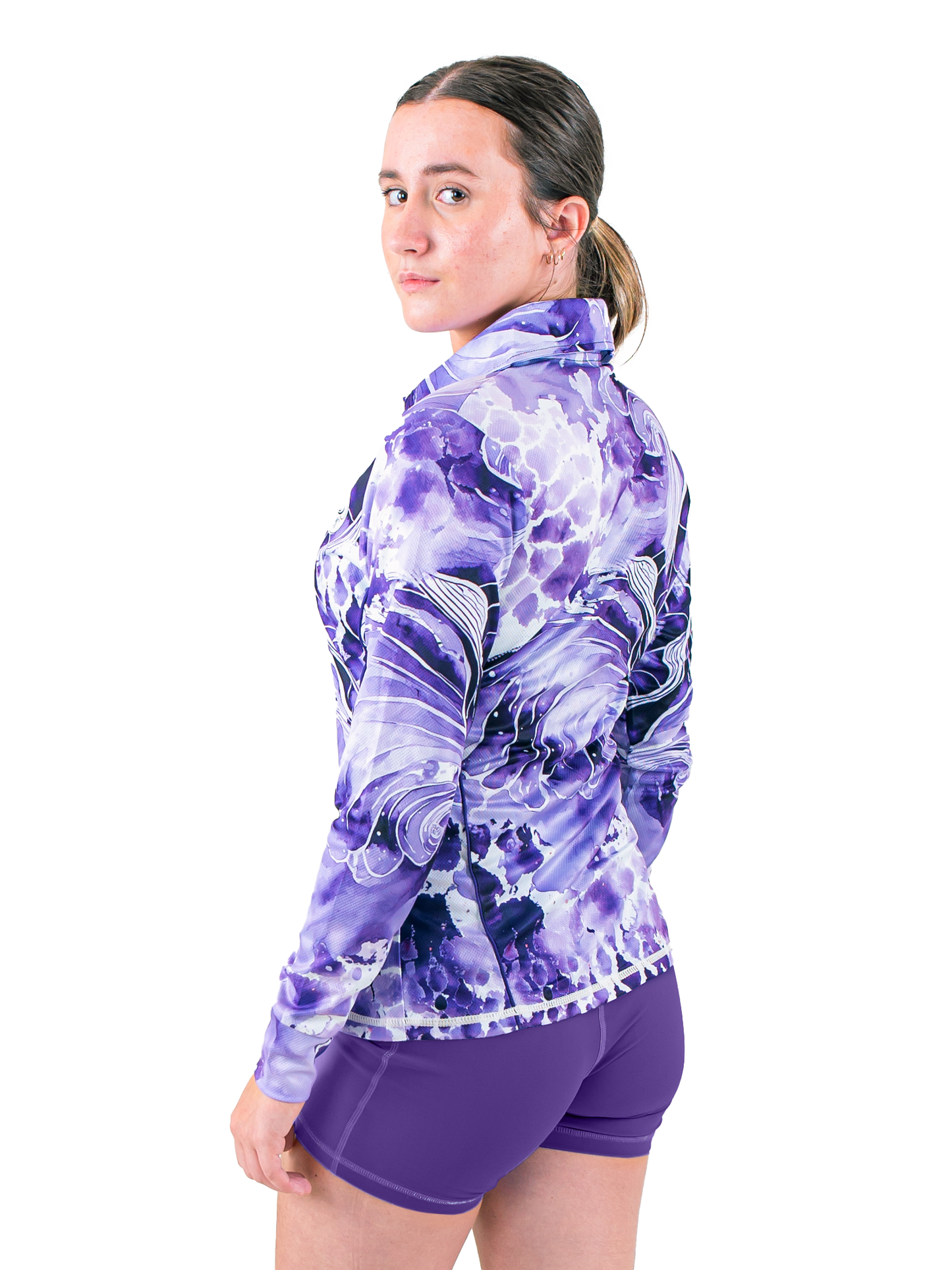 Long Sleeve Fishing Shirt - Ocean Purple