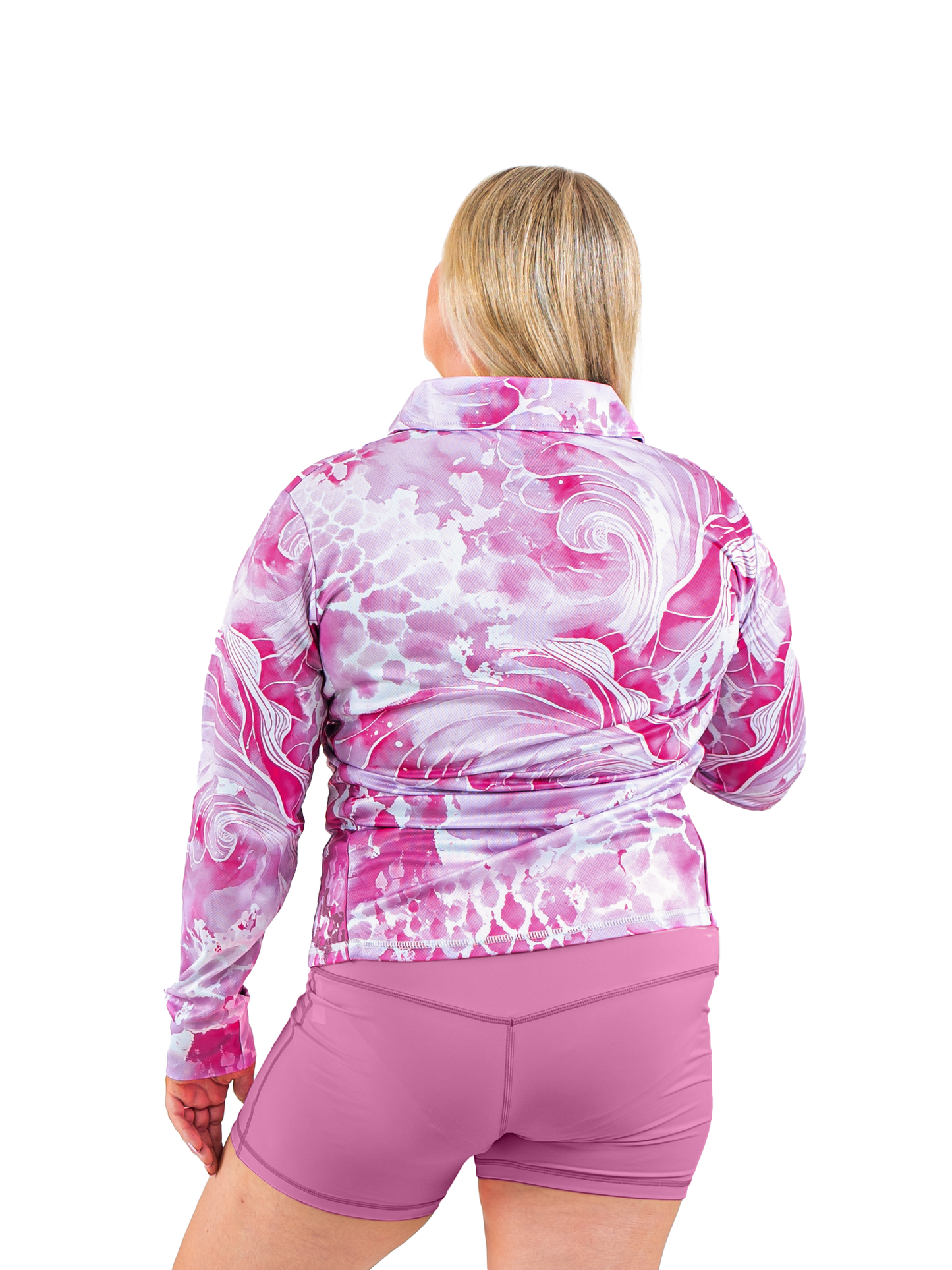 Long Sleeve Fishing Shirt - Ocean Pink