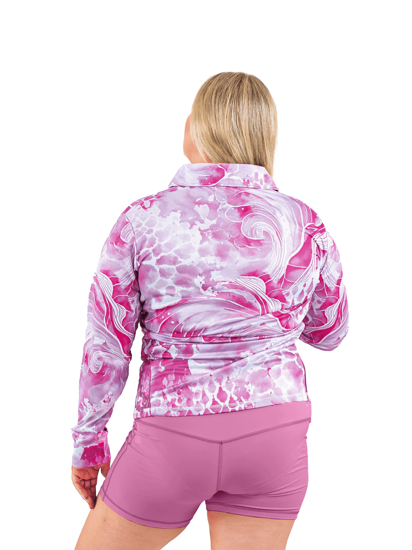 Women's Fishing Active Shorts - Ocean Pink