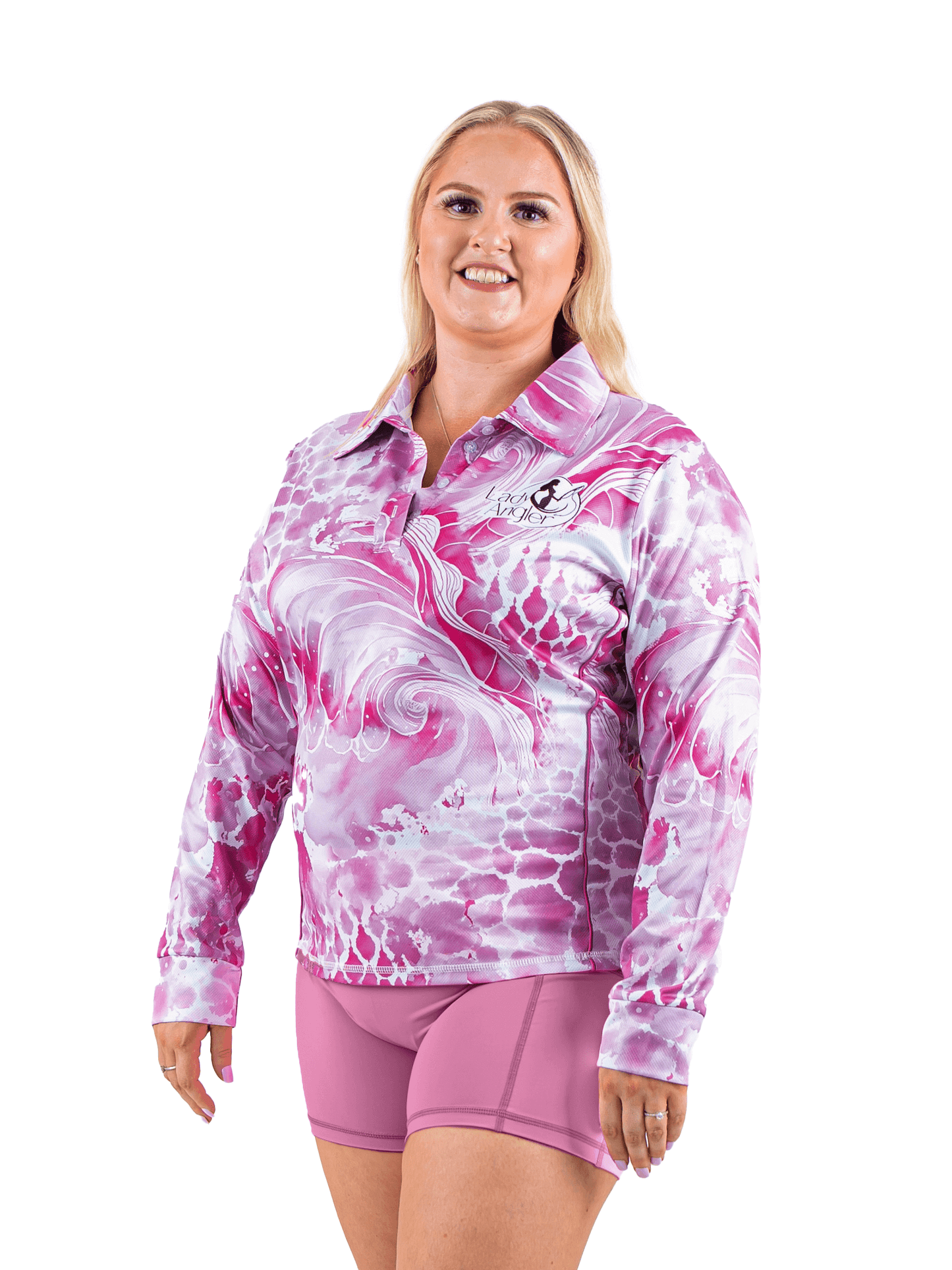Women's Fishing Active Shorts - Ocean Pink