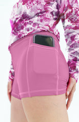 Women's Fishing Active Shorts - Ocean Pink