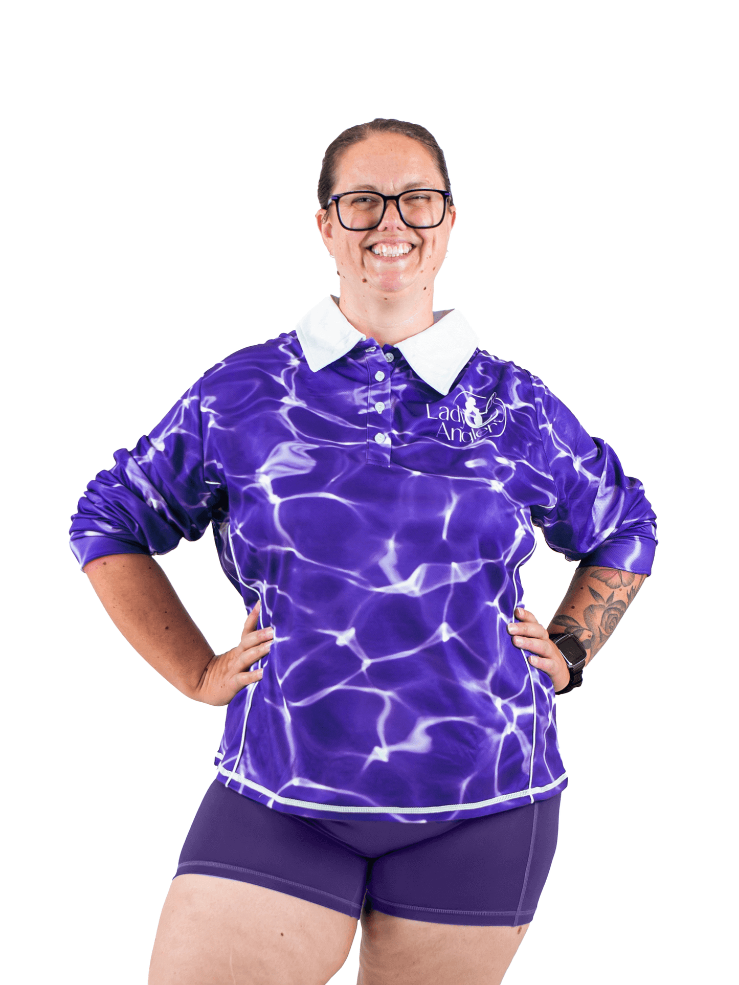 Long Sleeve Fishing Shirt - Reflection Purple