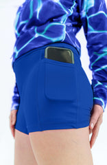 Women's Fishing Active Shorts - Reflection Blue